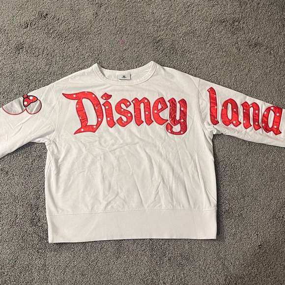 Disney Tops - Disney White Crewneck Sweater with Red Accents